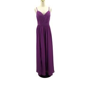 AW BRIDAL SZ 8 M purple wedding guest cocktail prom party maxi dress b54